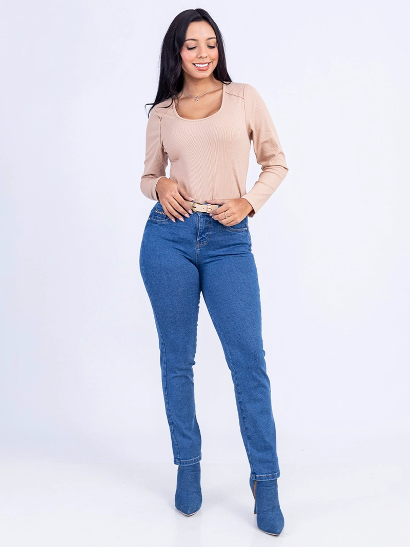 JEANS ALGODÓN SLIM MUJER SODA BLUES KASANDRA - 1