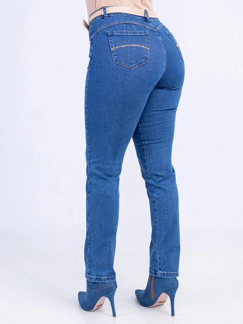 JEANS ALGODÓN SLIM MUJER SODA BLUES KASANDRA - 4