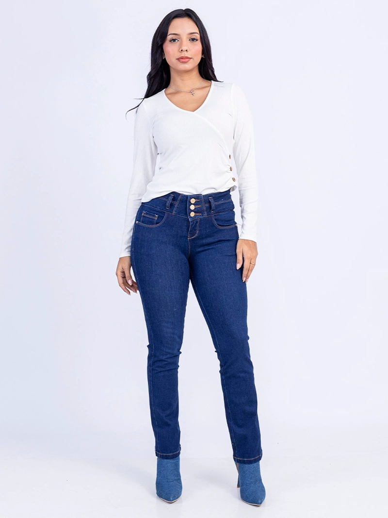 JEANS ALGODÓN RECTO MUJER SODA BLUES VIRGINIA - 1