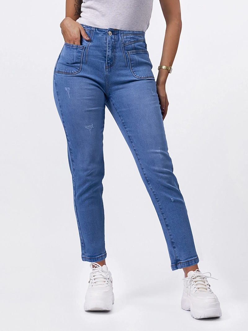 JEANS ALGODÓN SLOUCHY MUJER MACHINE - 2