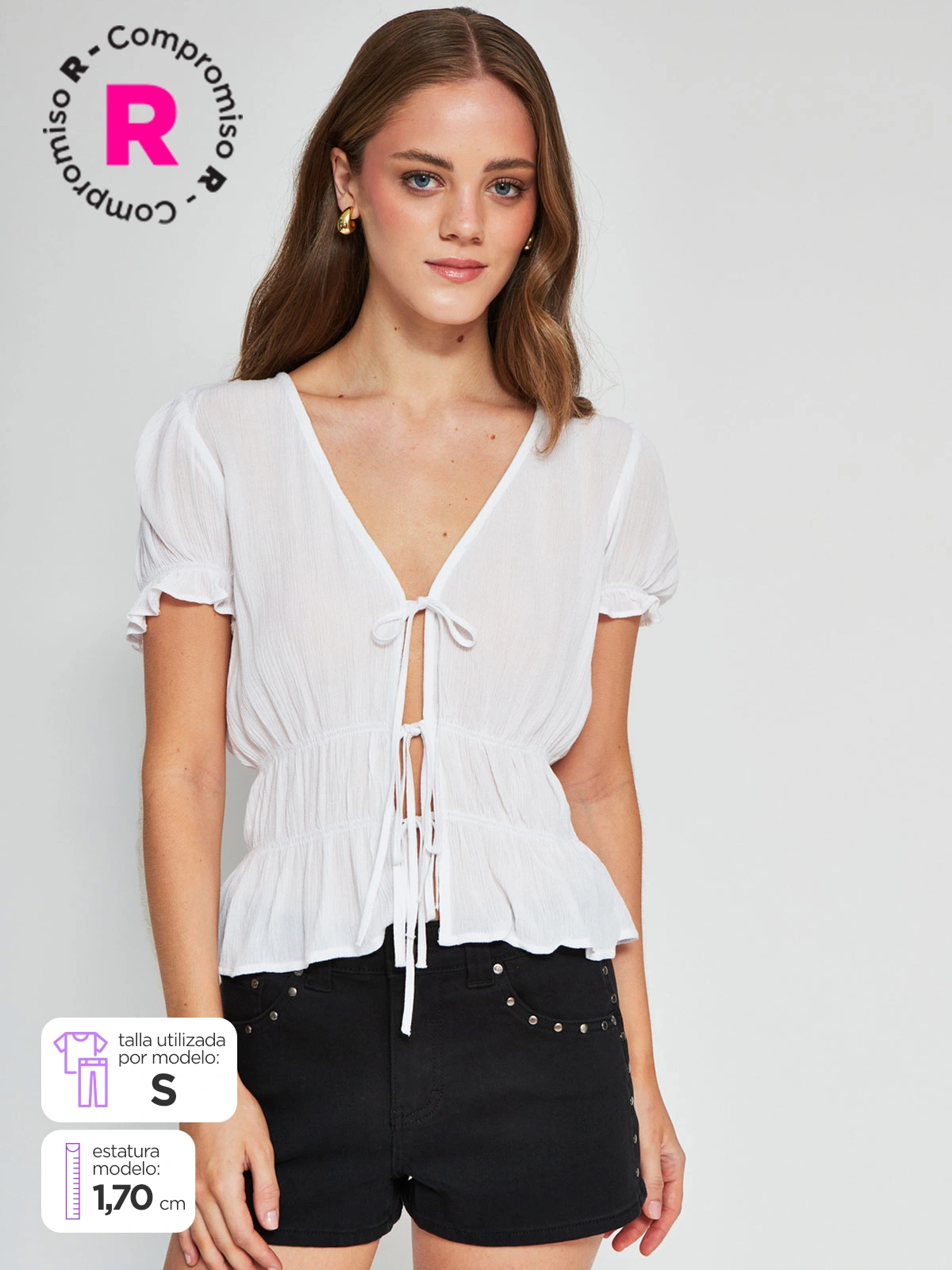 BLUSA MANGA CORTA MUJER INDEX BARMIN - 1