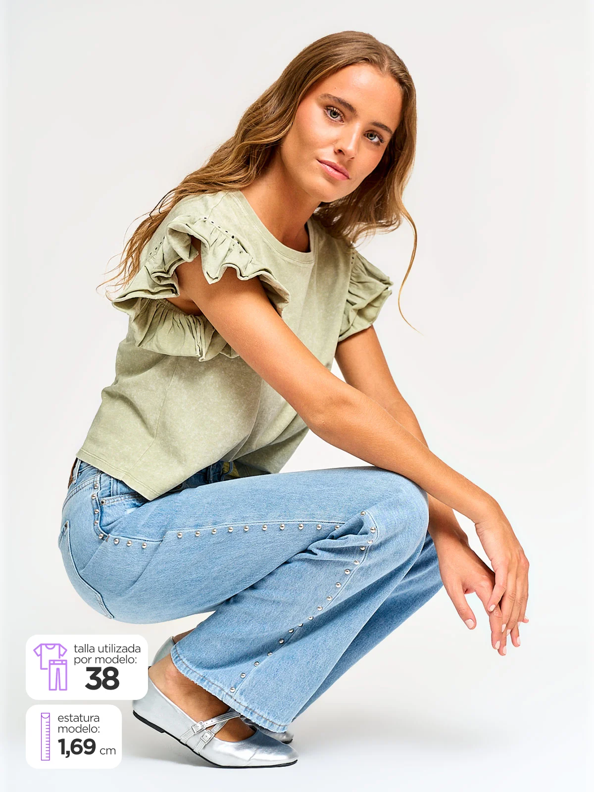 JEANS MUJER AERO TACHAS - 1
