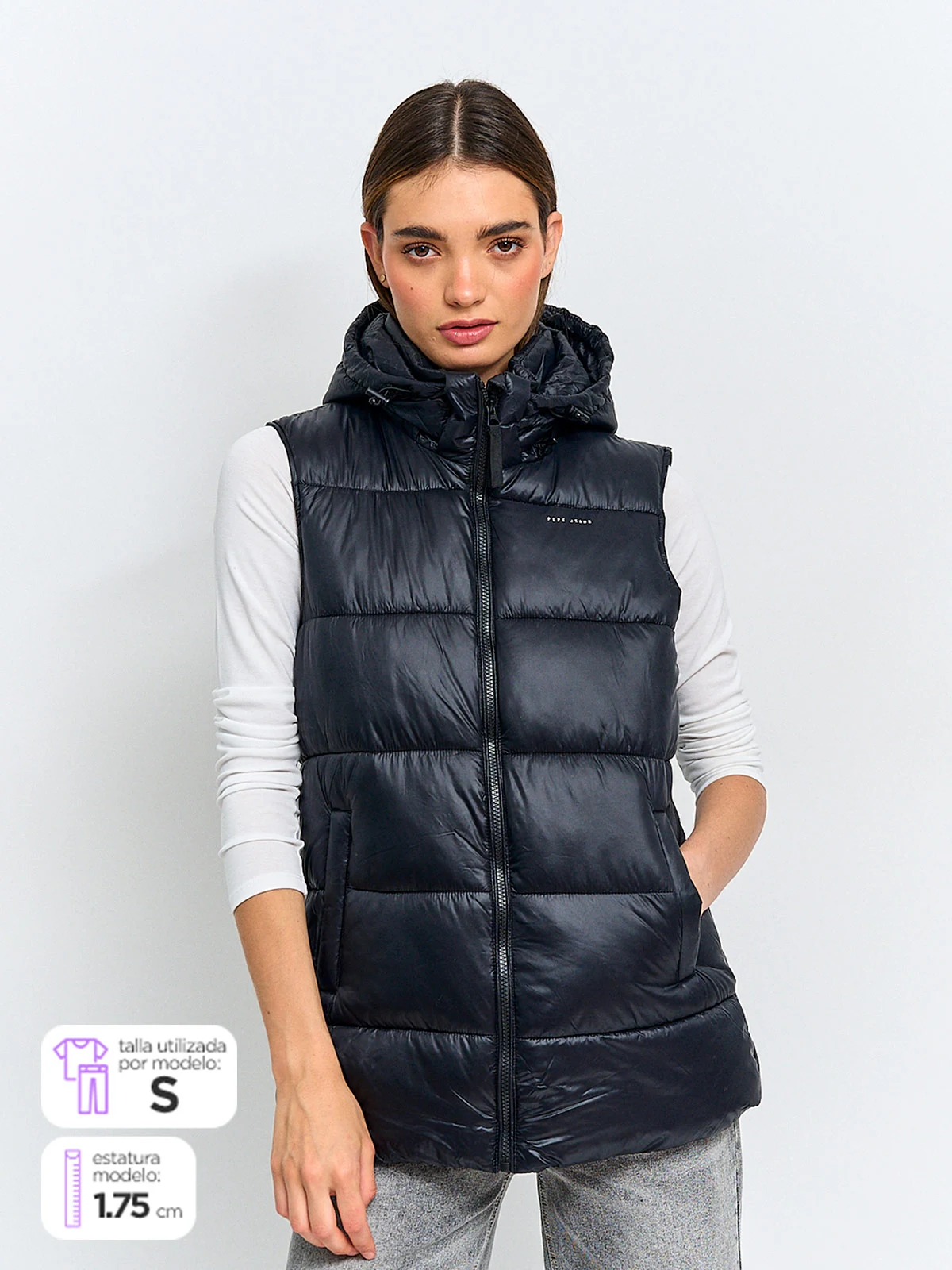 CHALECO MUJER PEPE JEANS CORTA - 1