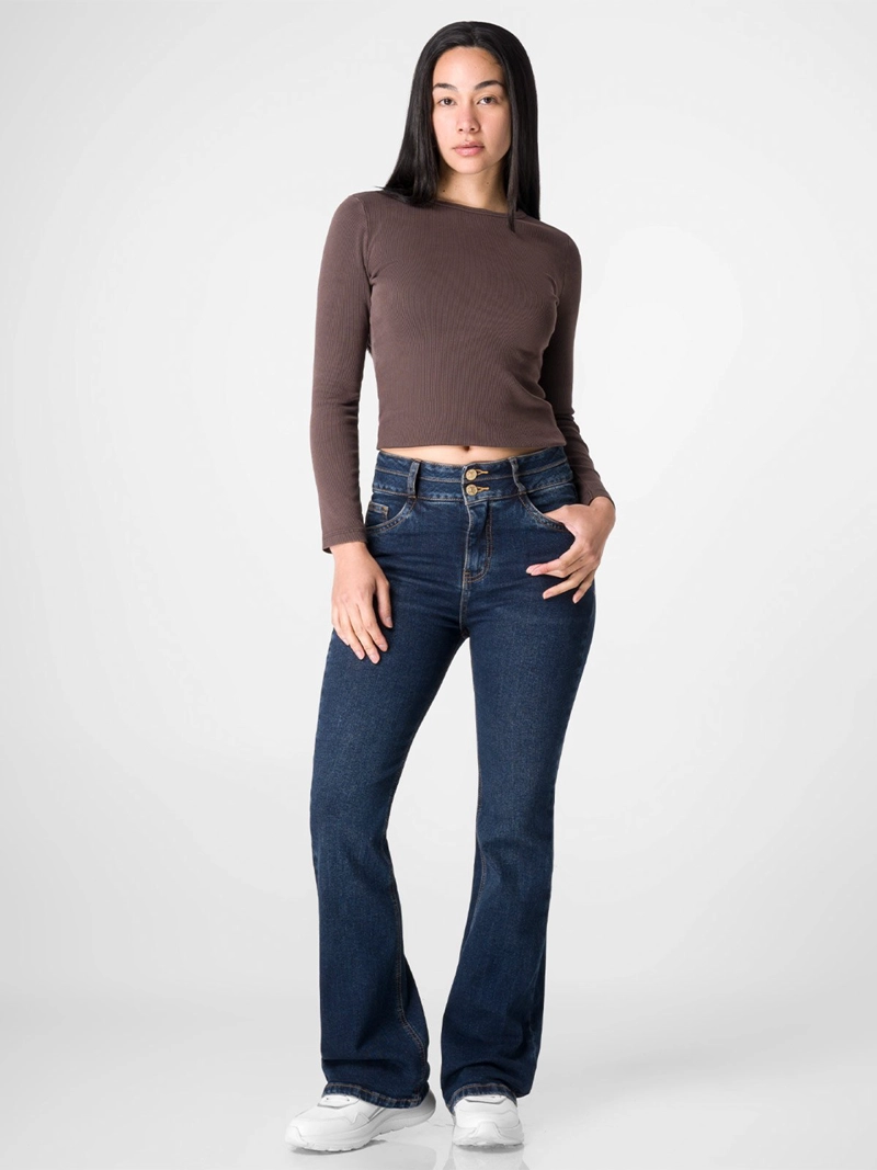 JEANS ALGODÓN FLARE MUJER SQUEEZE AMALEA - 1