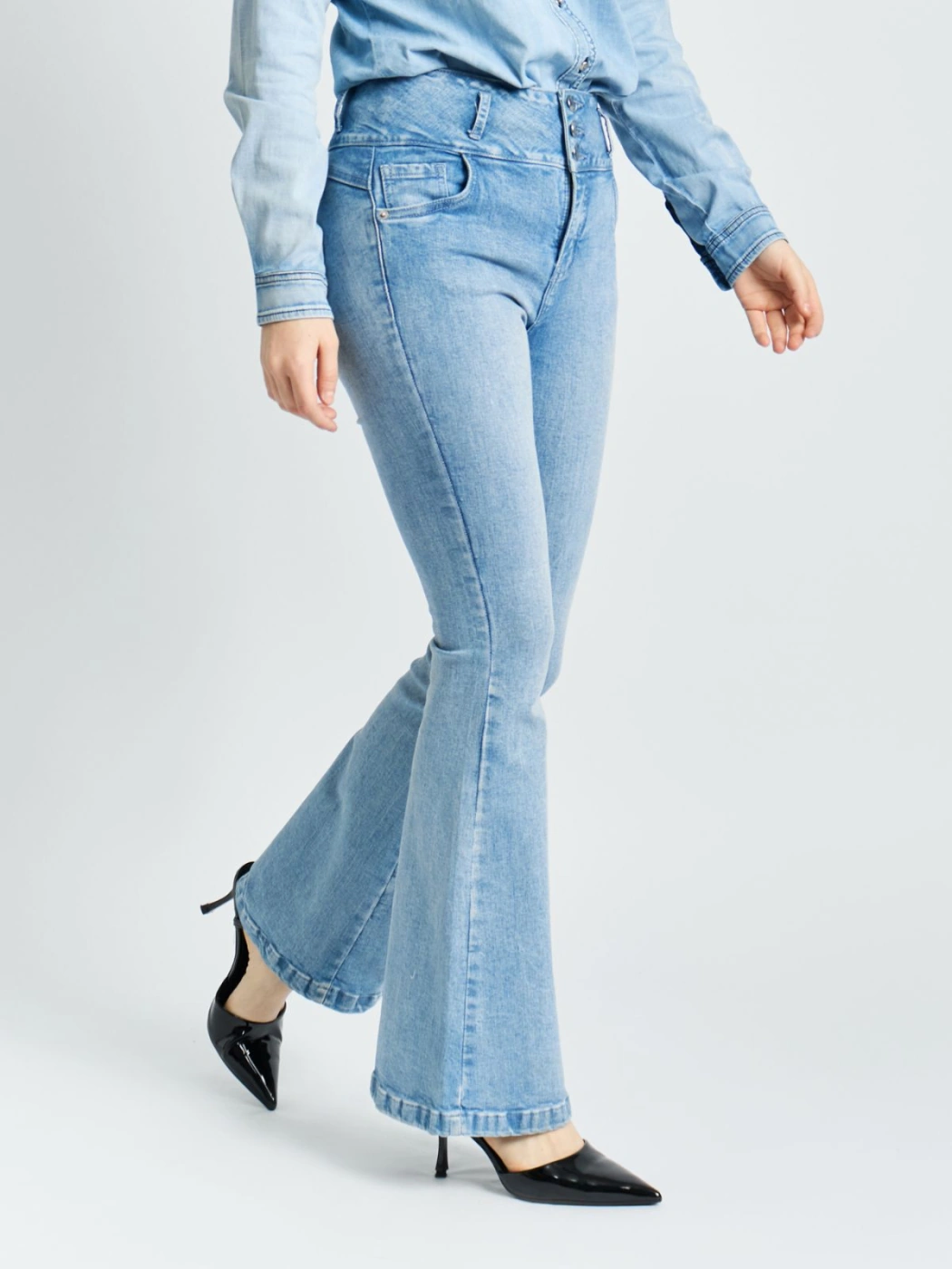 JEAN FLARE MUJER PARADA 111 AZUL BARDY - 3