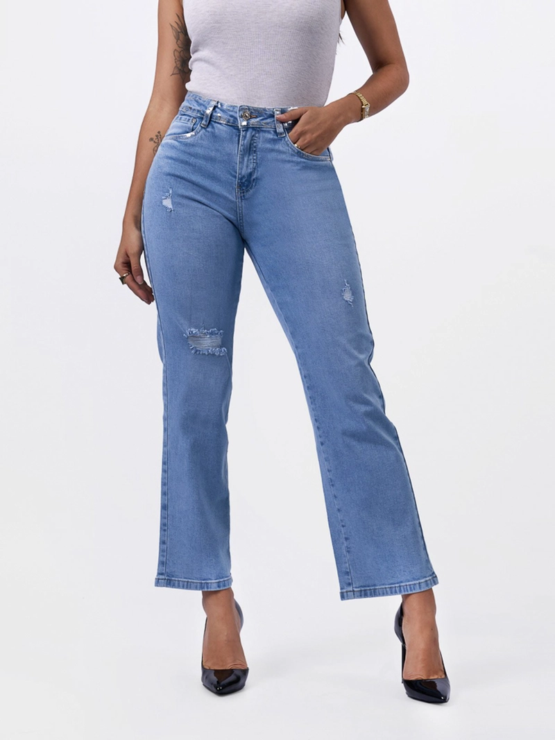 JEANS ALGODÓN RECTO MUJER MACHINE RITA - 2