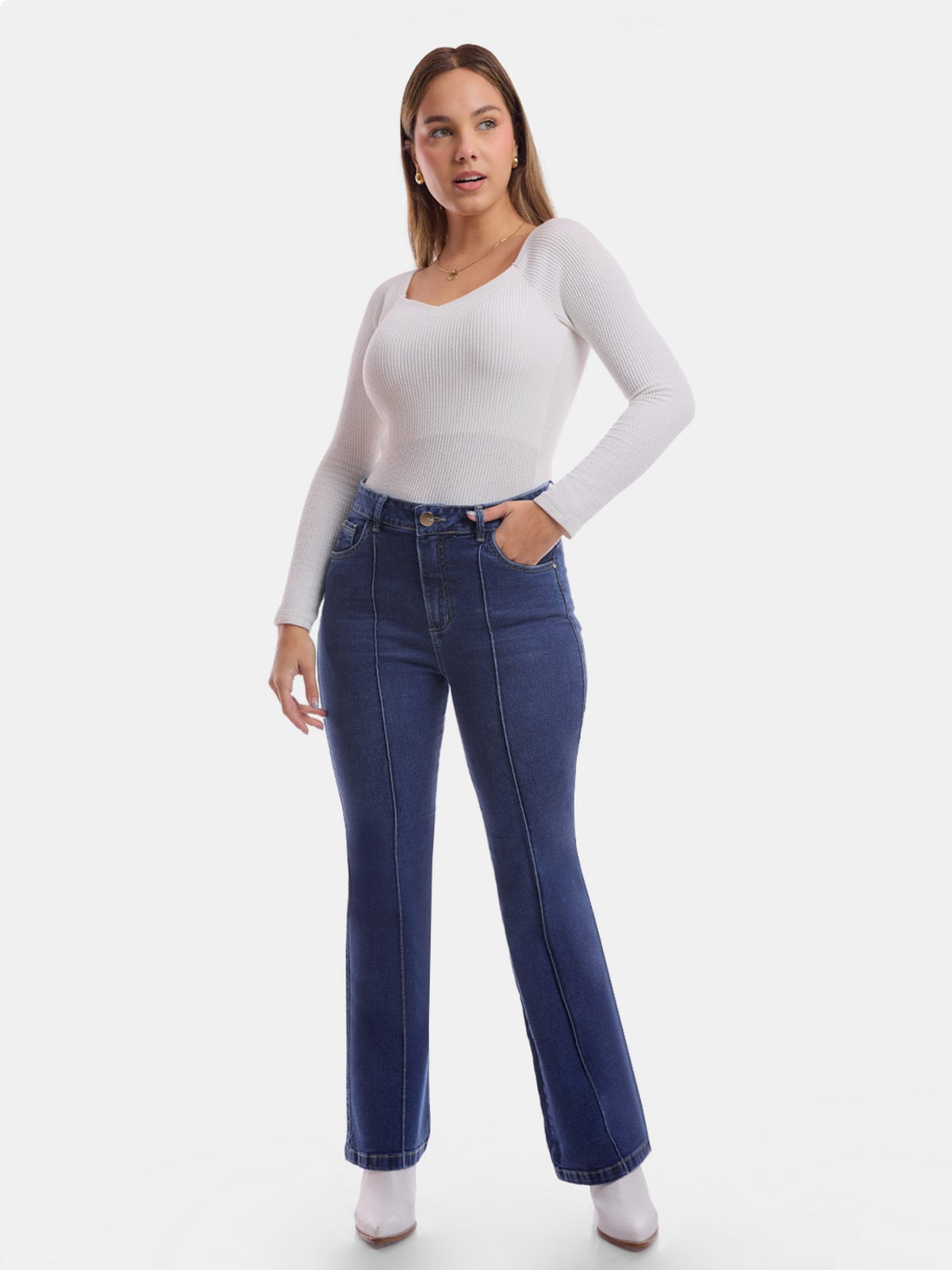 JEANS ALGODÓN FLARE METAL JEANS LAILA II - 1