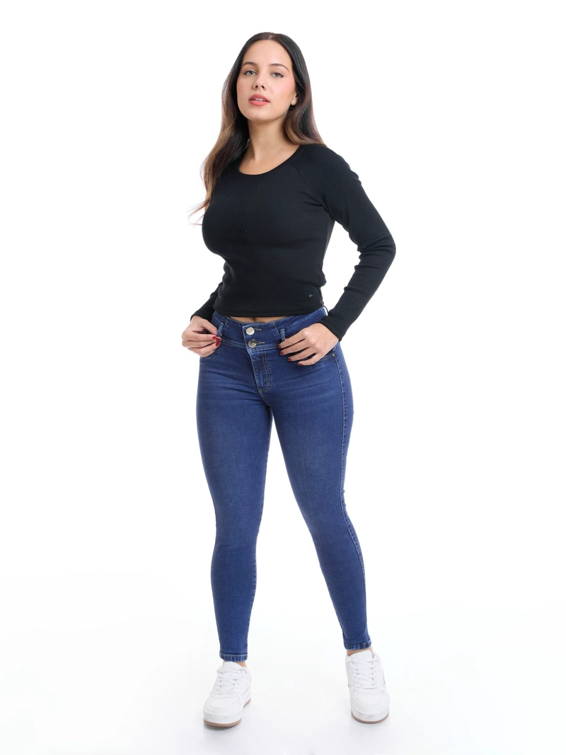 JEANS ALGODÓN SKINNY MUJER METAL JEANS GRETA - 1