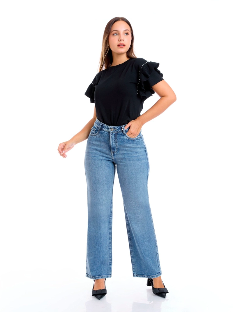 JEANS ALGODÓN STRAIGHT MUJER METAL JEANS NARDA NARDA II - 1