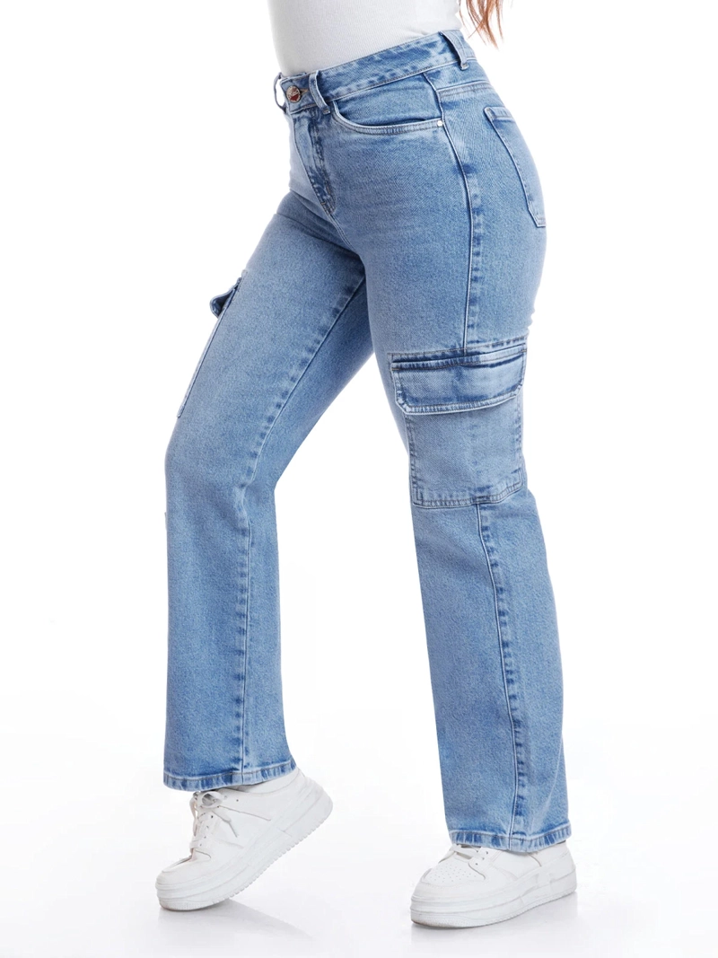 JEAN ALGODÓN CARGO MUJER METAL JEANS OLENKAII - 3