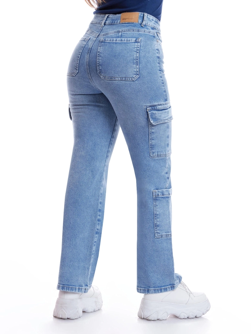 JEAN ALGODÓN CARGO MUJER METAL JEANS OLENKAII - 4