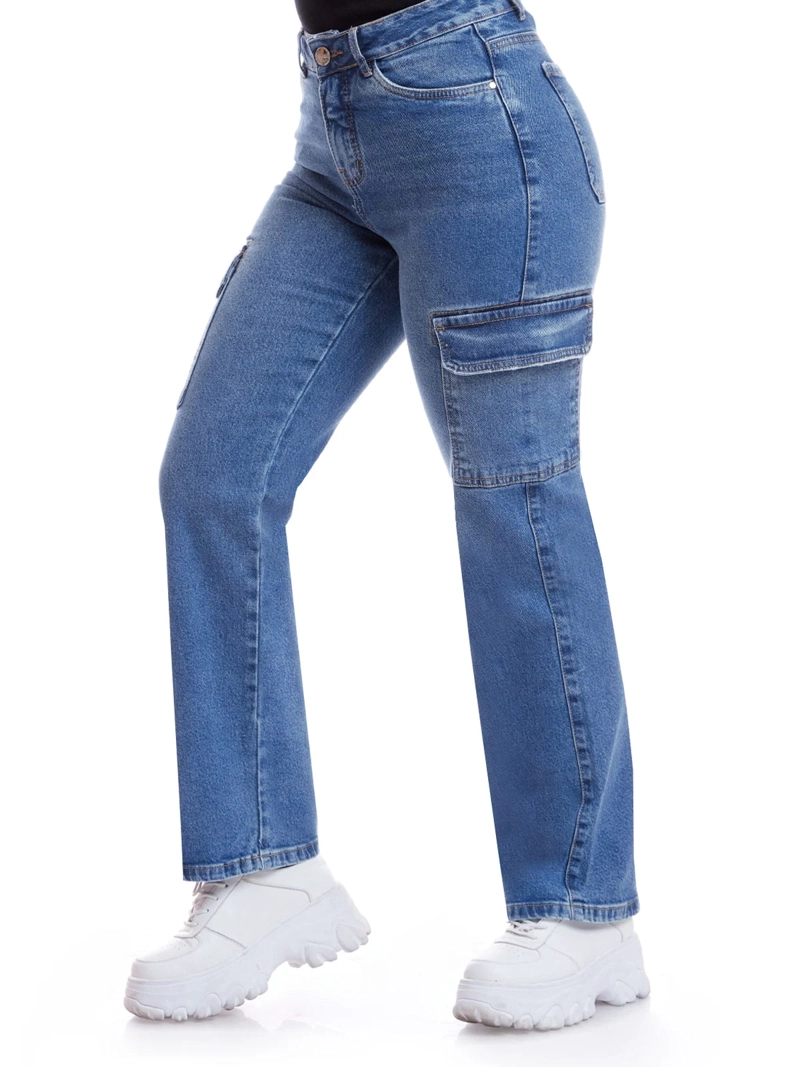 JEAN ALGODÓN CARGO MUJER METAL JEANS OLENKAII - 3
