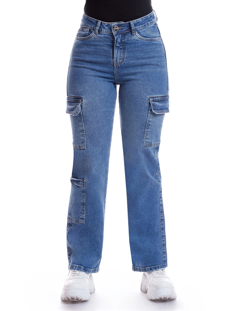 JEAN ALGODÓN CARGO MUJER METAL JEANS OLENKAII - 2