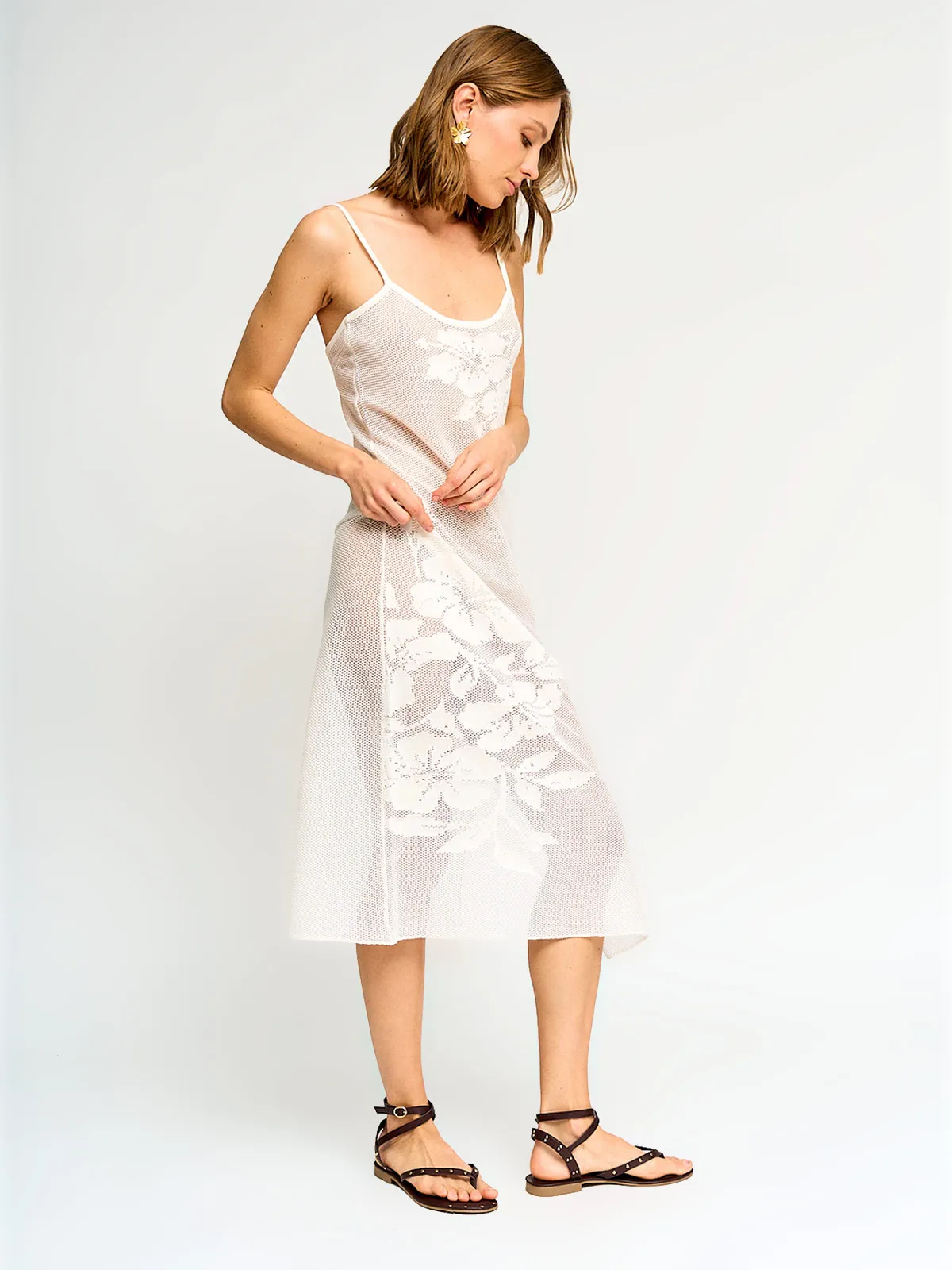 VESTIDO LARGO MUJER INDEX IVS0282 CRUDO - 2