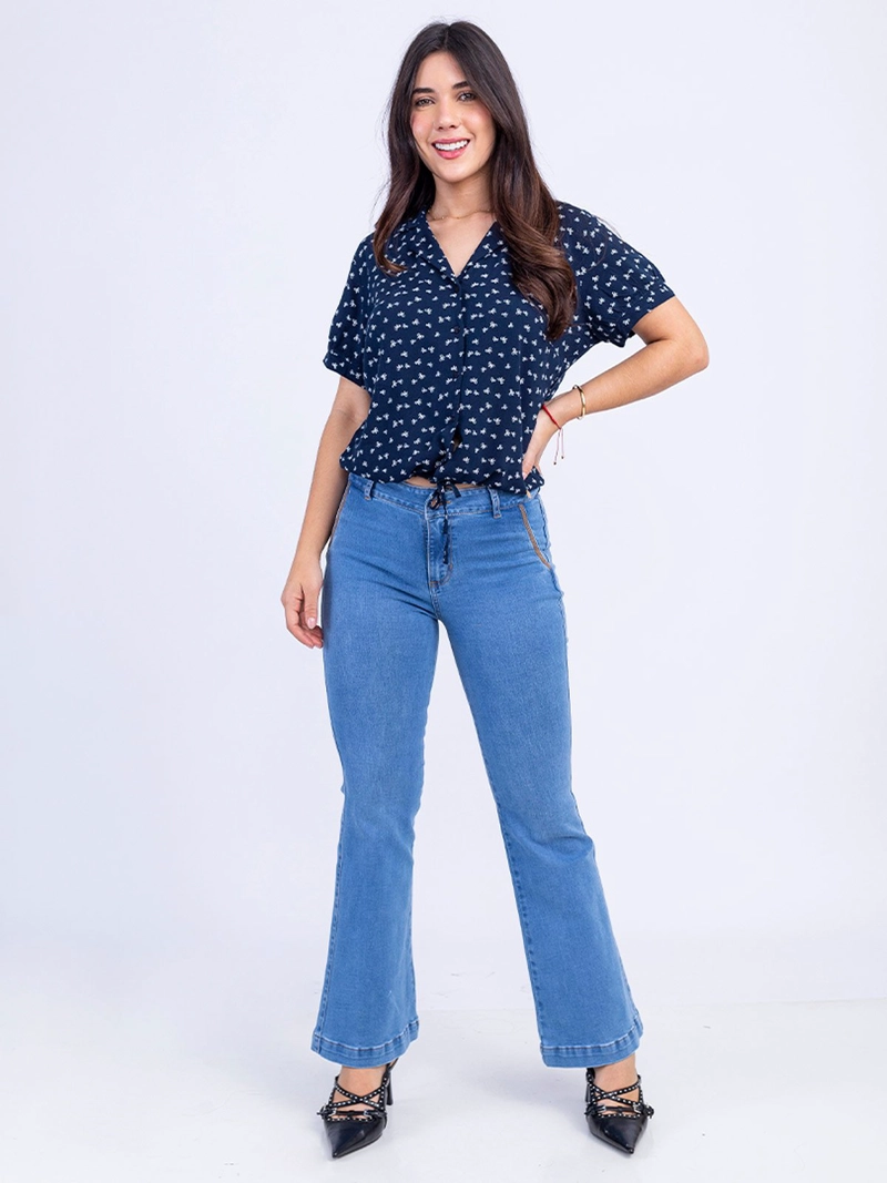 JEAN FLARE MUJER SODA BLUES XALIZA - 1