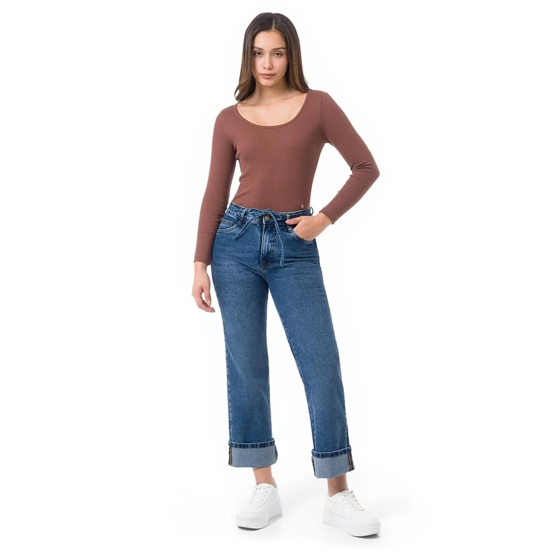 JEANS RECTO MUJER PIONIER PLATA MHYTA 2 - 5