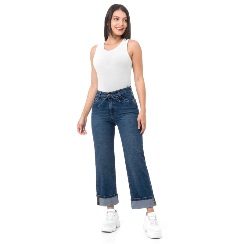 JEANS RECTO MUJER PIONIER PLATA MHYTA 2 - 1