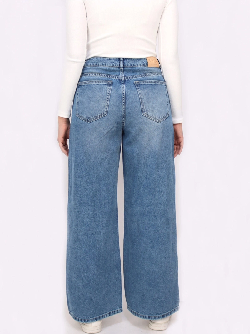 JEANS MUJER KAYRA POBLET PERFECT FIT WIDELEG CRUZADO - 3