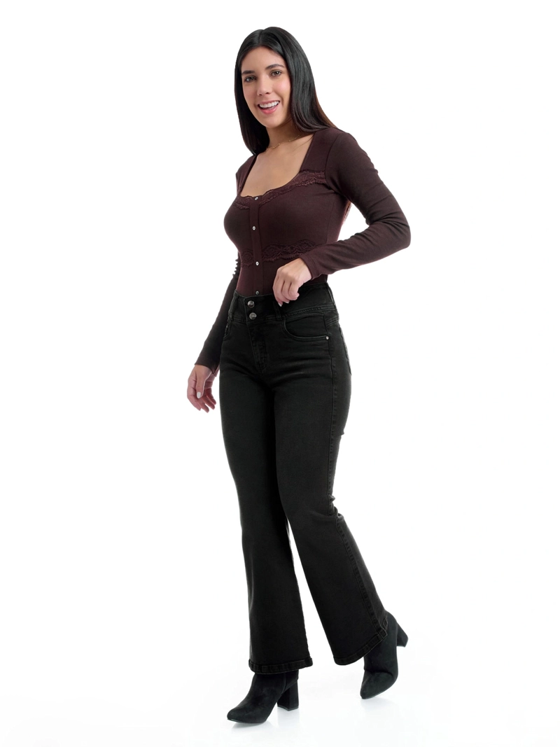 JEANS ALGODÓN FLARE MUJER METAL JEANS BRIANA - 1