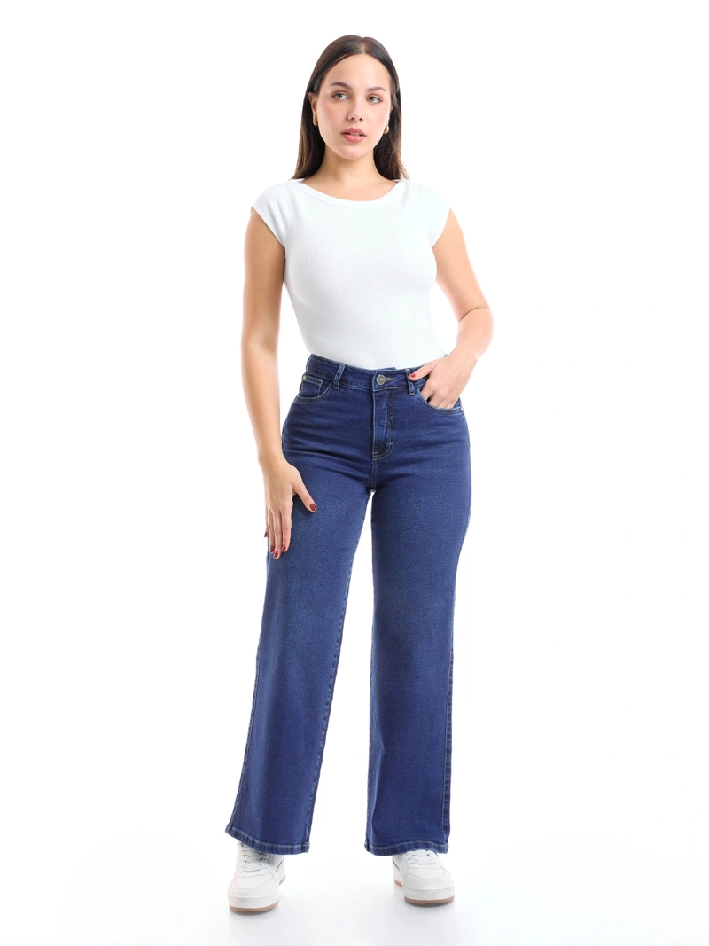 JEANS ALGODÓN WIDELEG MUJER METAL JEANS SHANTALL - 1
