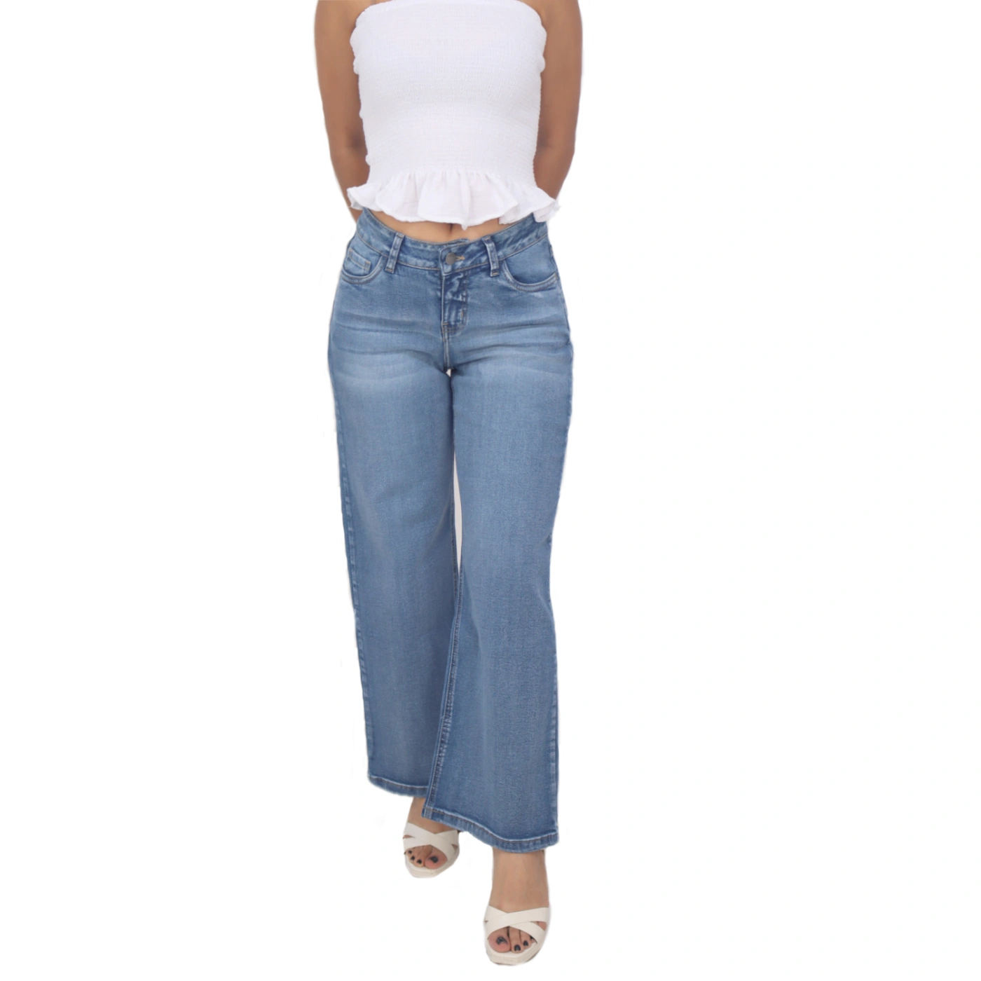 JEANS LOW RISE STRAIGHT MUJER KAYRA POBLET PERFECT FIT AMELIA - 1