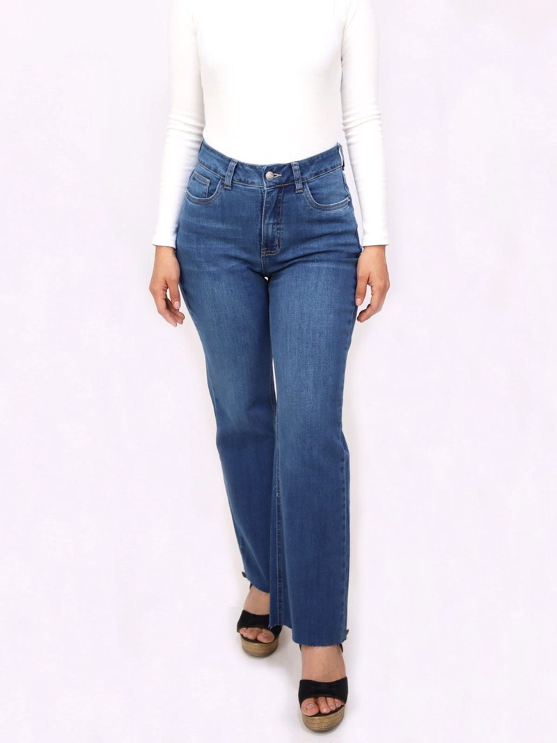 JEAN MUJER KAYRA POBLET PERFECT FIT FRARE CROPED TM S/ BASTA - 1