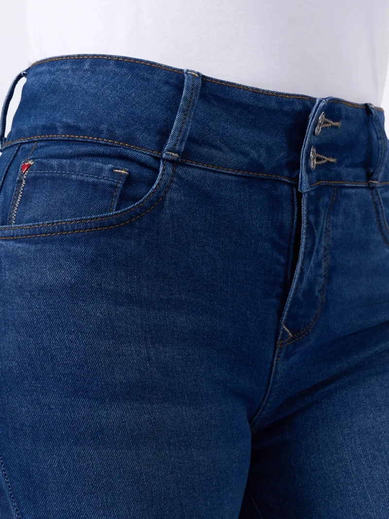 JEANS ALGODÓN FLARE MUJER MACHINE DEMY - 5
