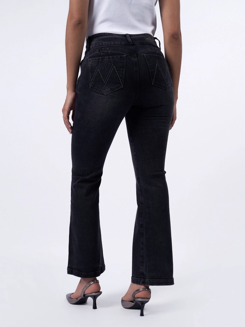 JEANS ALGODÓN FLARE MUJER MACHINE DEMY - 3