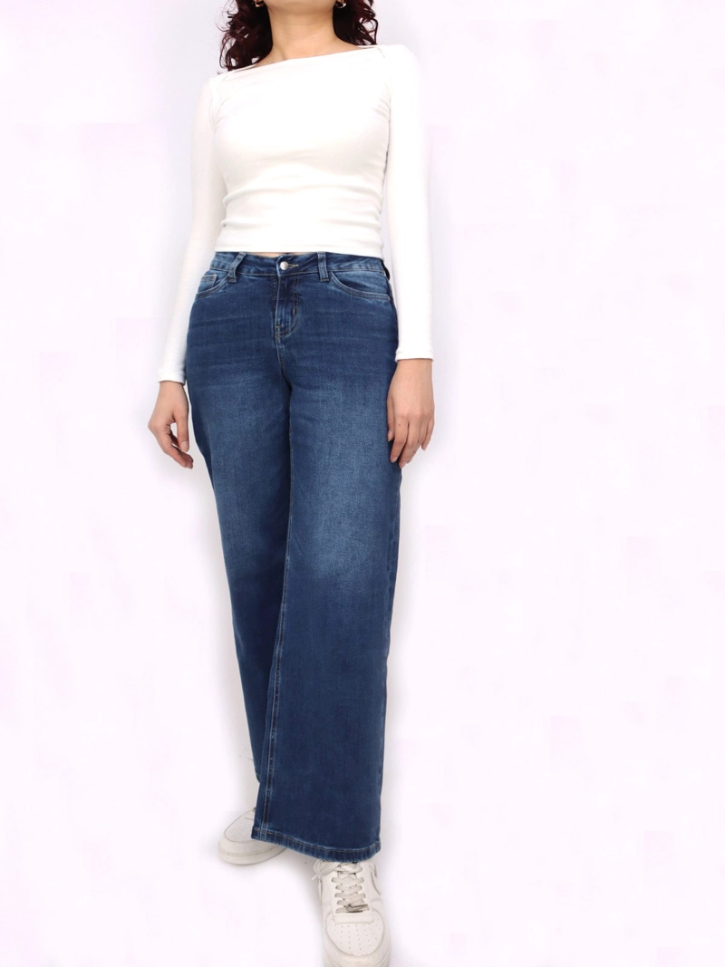 JEANS ALGODÓN REGULAR MUJER KAYRA POBLET PERFECT FIT LOW RISE VINTAGE - 1