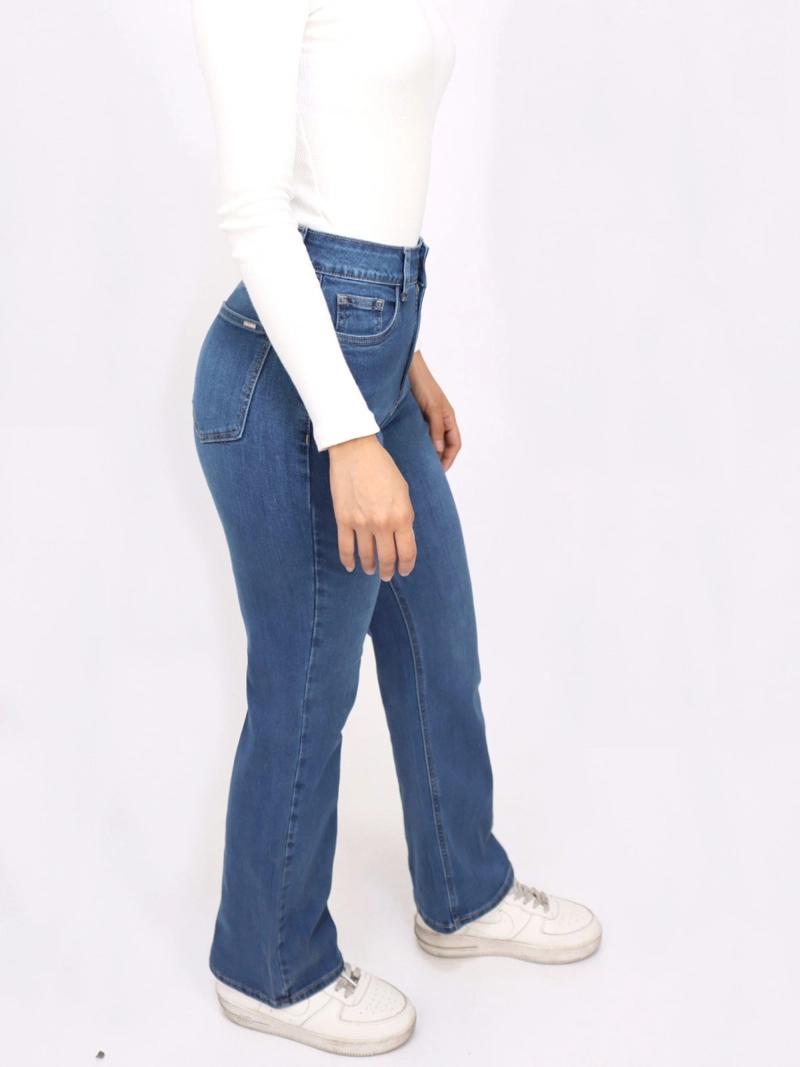 JEANS MUJER KAYRA POBLET PERFECT FIT FLARE CROPED - 2