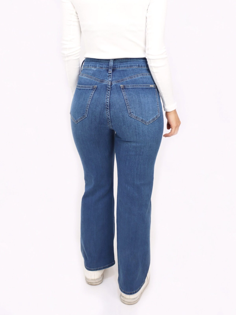 JEANS MUJER KAYRA POBLET PERFECT FIT FLARE CROPED - 3