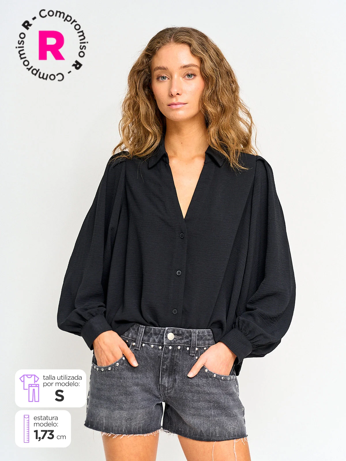 BLUSA MANGA LARGA MUJER BARBADOS CIELO - 1