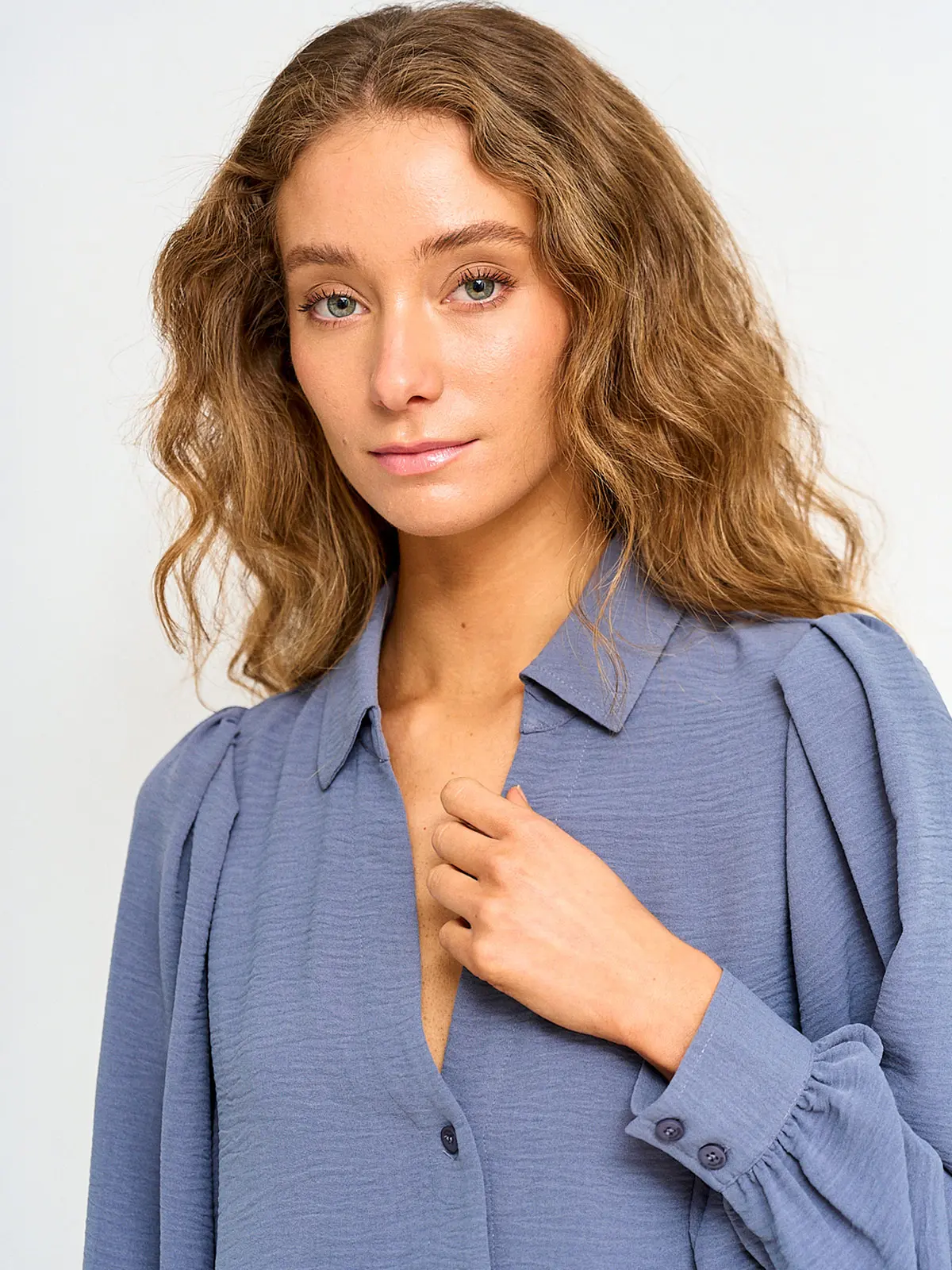 BLUSA MANGA LARGA MUJER BARBADOS CIELO - 3