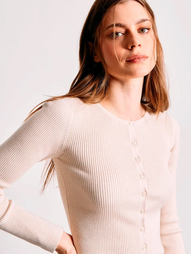 SWEATER MANGA LARGA MUJER INDEX RIB - 3