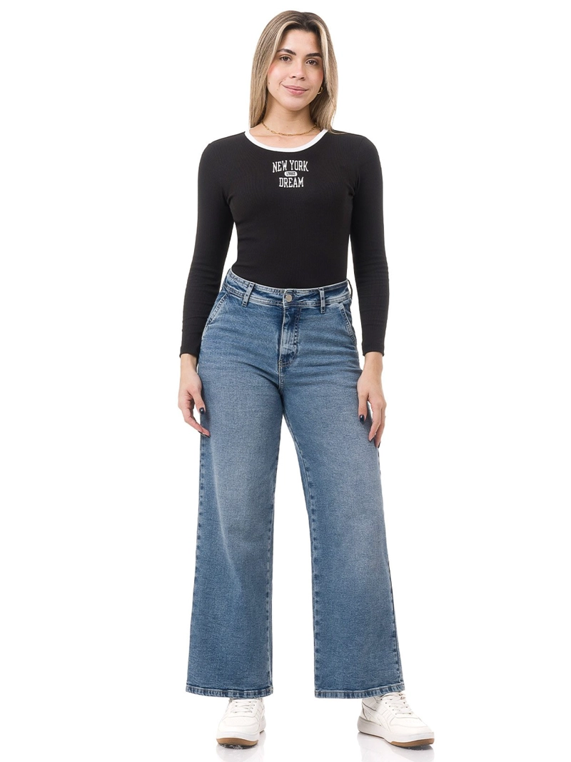 JEAN WIDE LEG MUJER PIONIER AUREX - 1