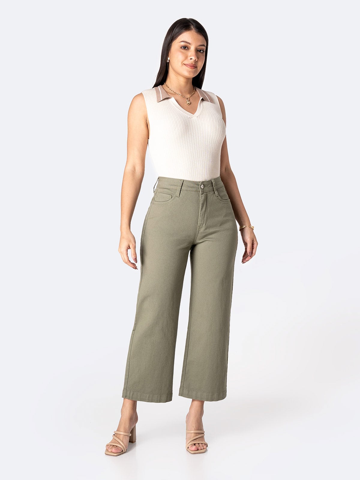 PANTALÓN CULOTTE MUJER PIONIER LARI BULL DENIM - 1