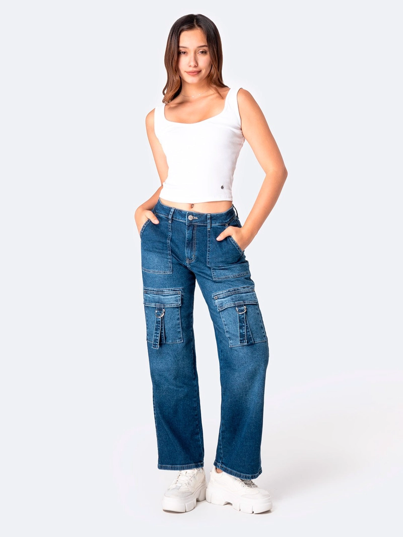 JEAN CARGO STRAIGHT MUJER PIONIER KILANES - 1