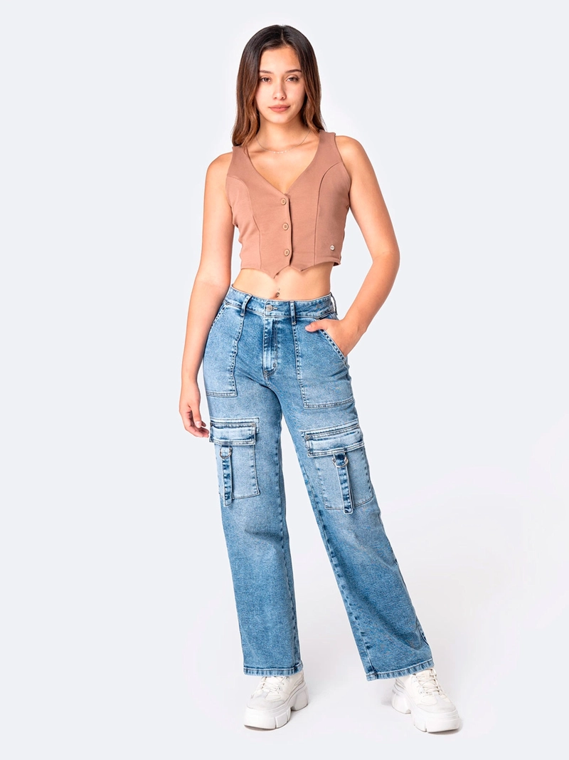 JEAN CARGO STRAIGHT MUJER PIONIER KILANES - 1