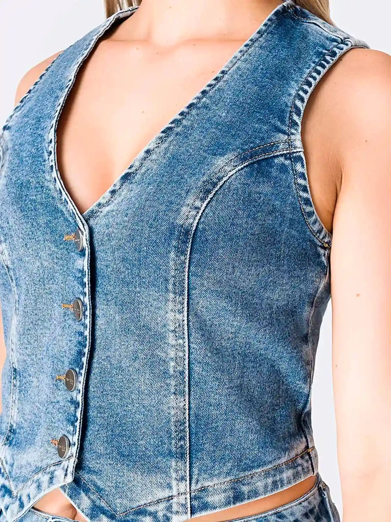 CHALECO JEAN MUJER PIONIER MEDELIT - 4