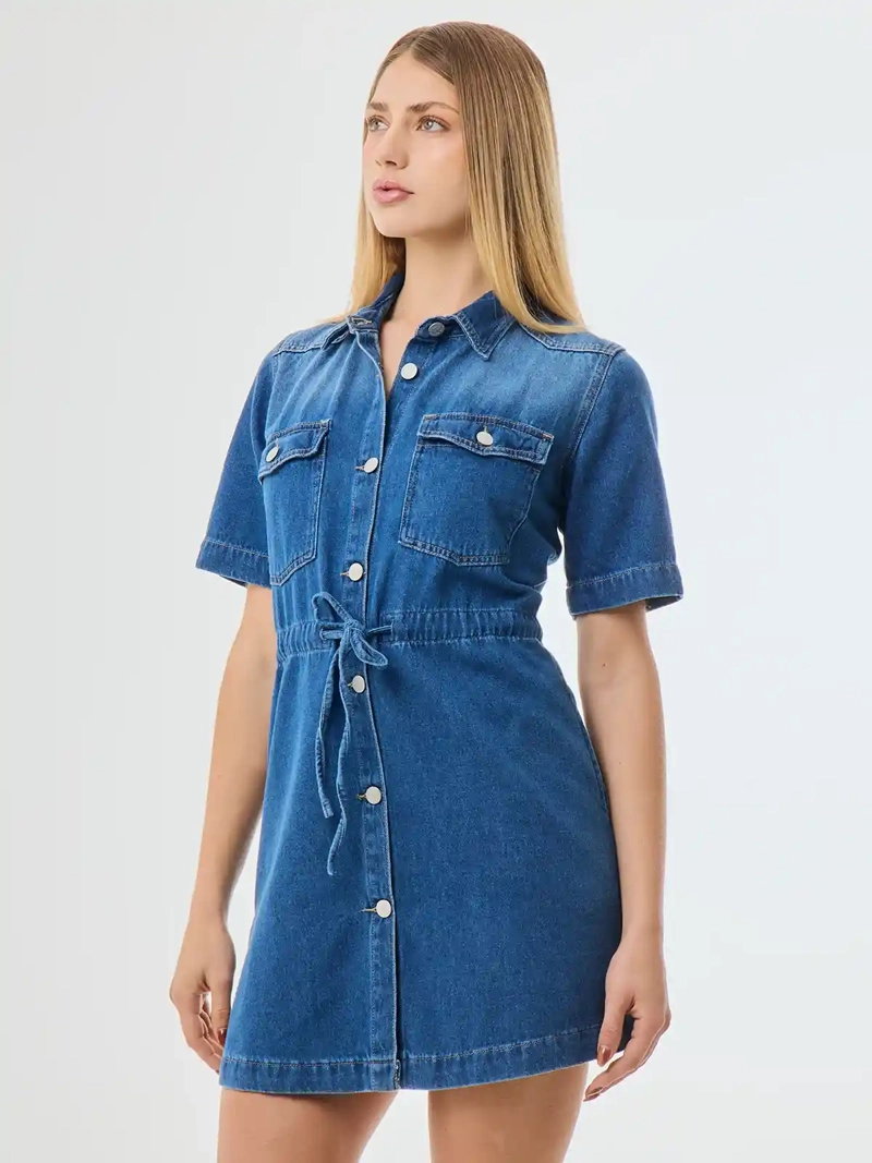 VESTIDO MUJER PEPE JEANS CECILIA CELESTE - 3