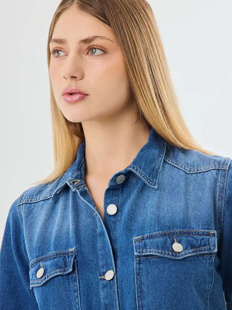 VESTIDO MUJER PEPE JEANS CECILIA CELESTE - 4