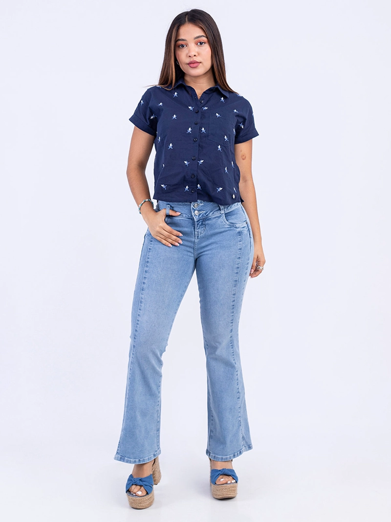 JEAN FLARE MUJER SODA BLUES YERMANY - 1