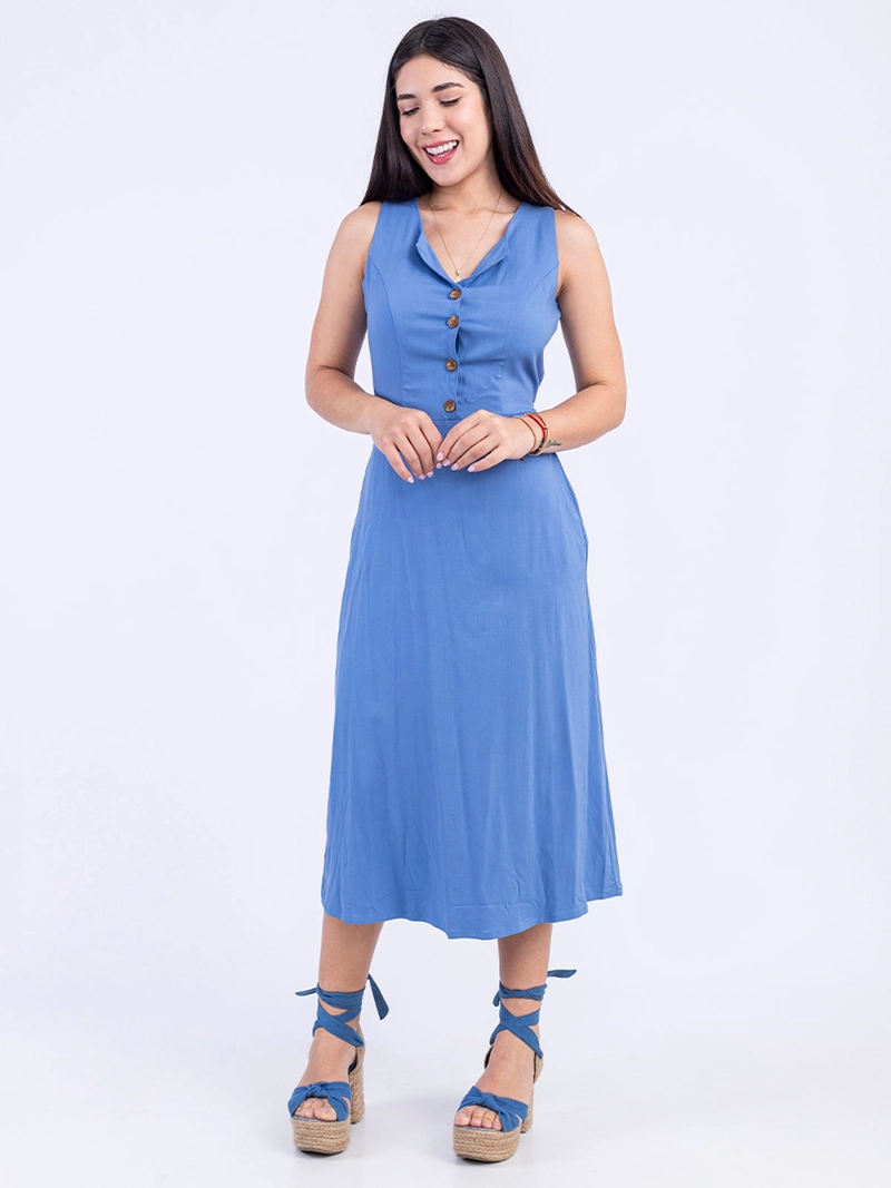 VESTIDO MIDI MUJER SODA BLUES KENET - 2