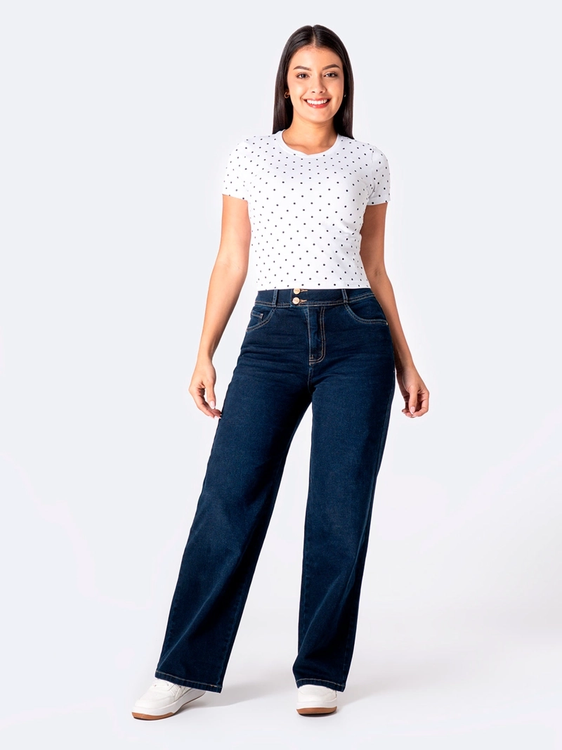 POLO MANGA CORTA MUJER PIONIER FIJJI LUNARES - 1
