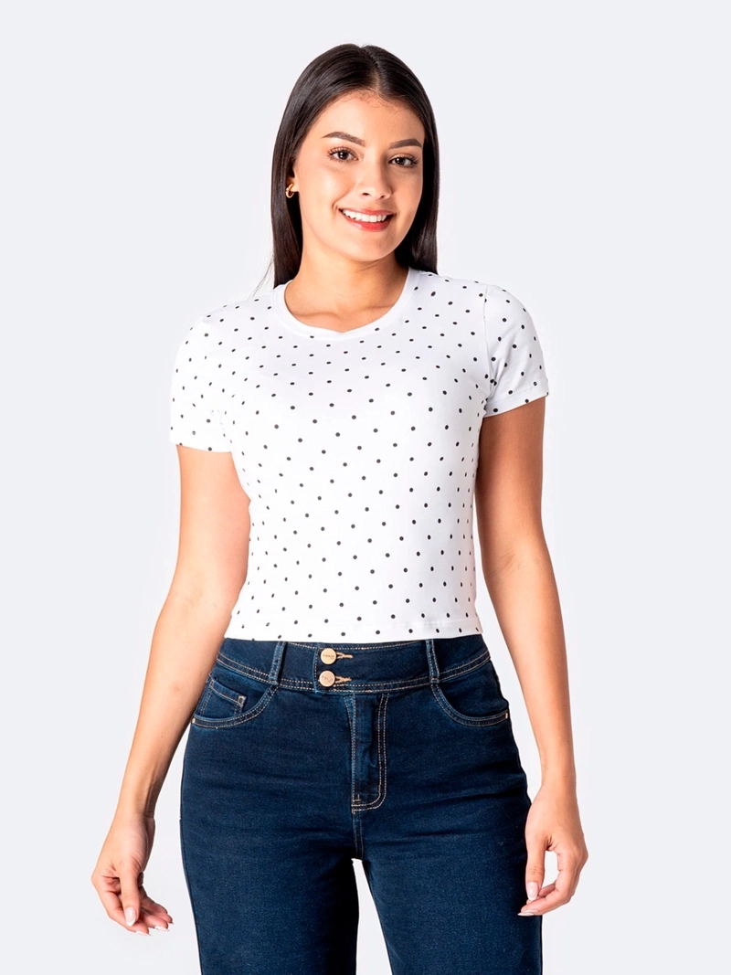 POLO MANGA CORTA MUJER PIONIER FIJJI LUNARES - 2