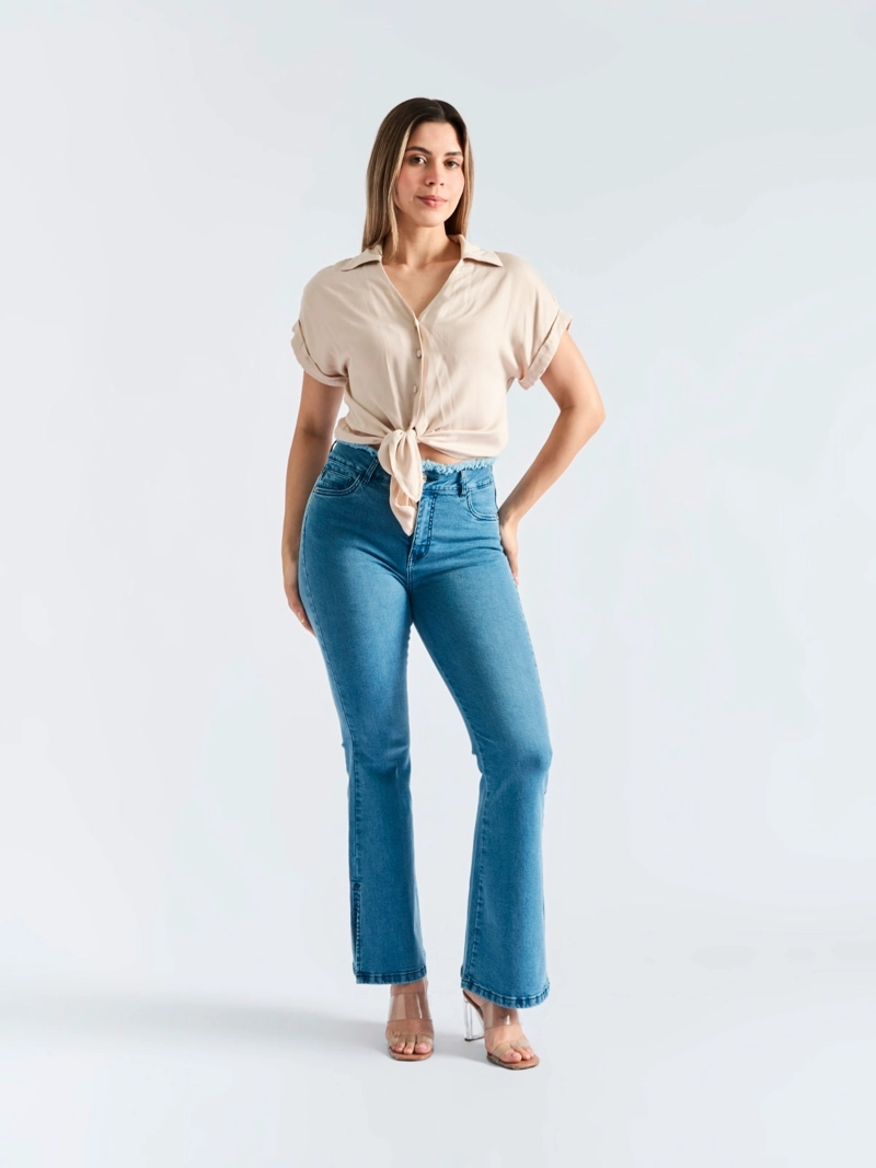 BLUSA MANGA CORTA MUJER PARADA111 MARINA - 1