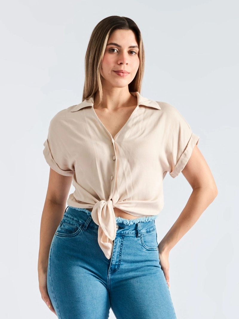 BLUSA MANGA CORTA MUJER PARADA111 MARINA - 2