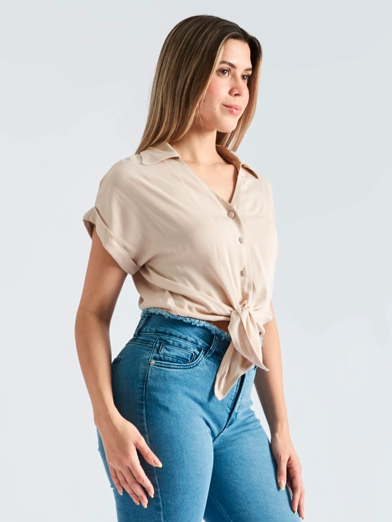 BLUSA MANGA CORTA MUJER PARADA111 MARINA - 4