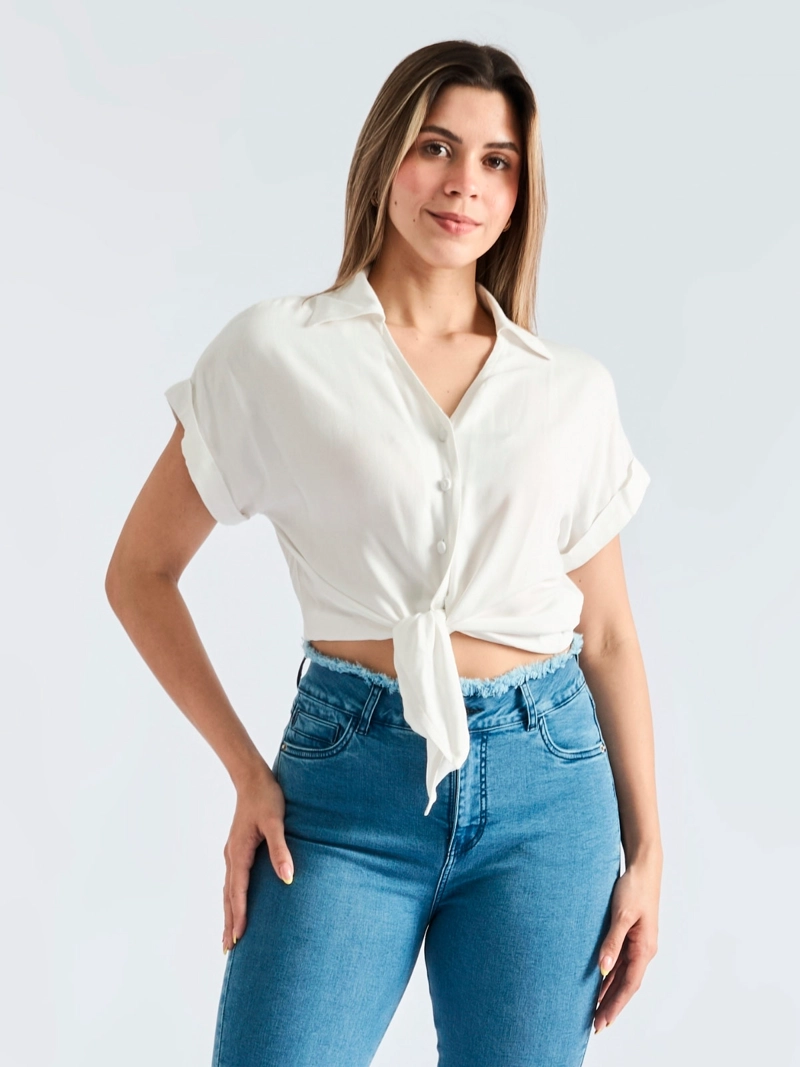 BLUSA MANGA CORTA MUJER PARADA111 MARINA - 2