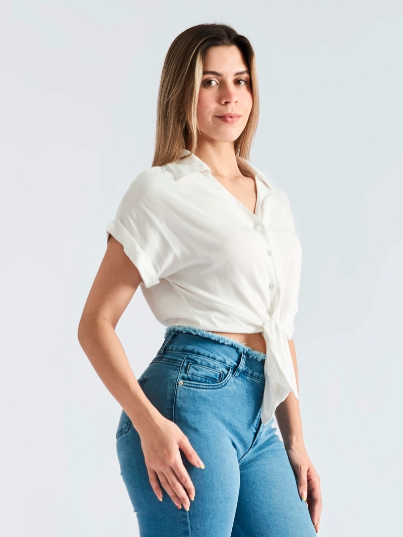 BLUSA MANGA CORTA MUJER PARADA111 MARINA - 3